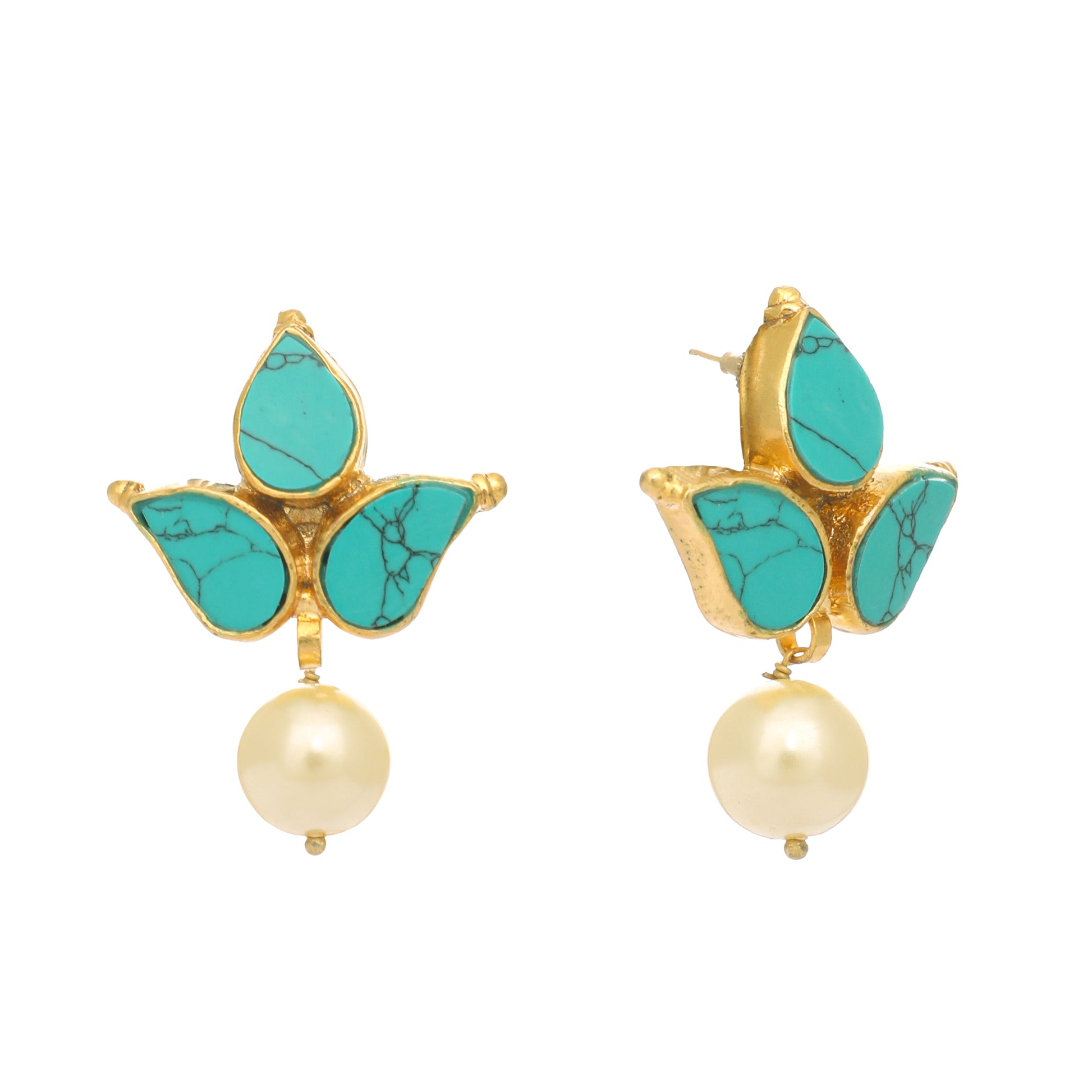 22K Gold Plated Cerulean Studs
