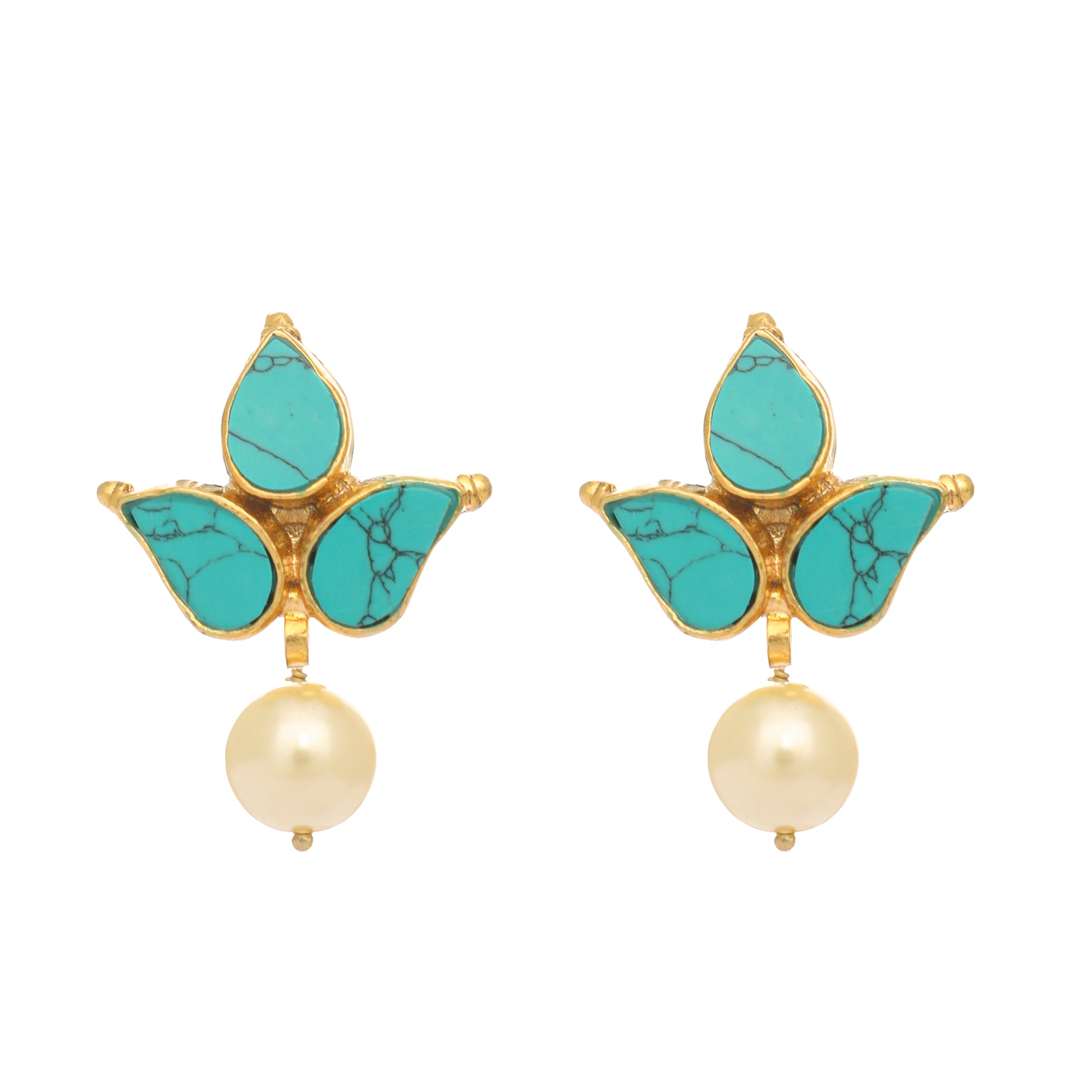 22K Gold Plated Cerulean Studs