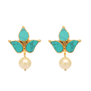 22K Gold Plated Cerulean Studs