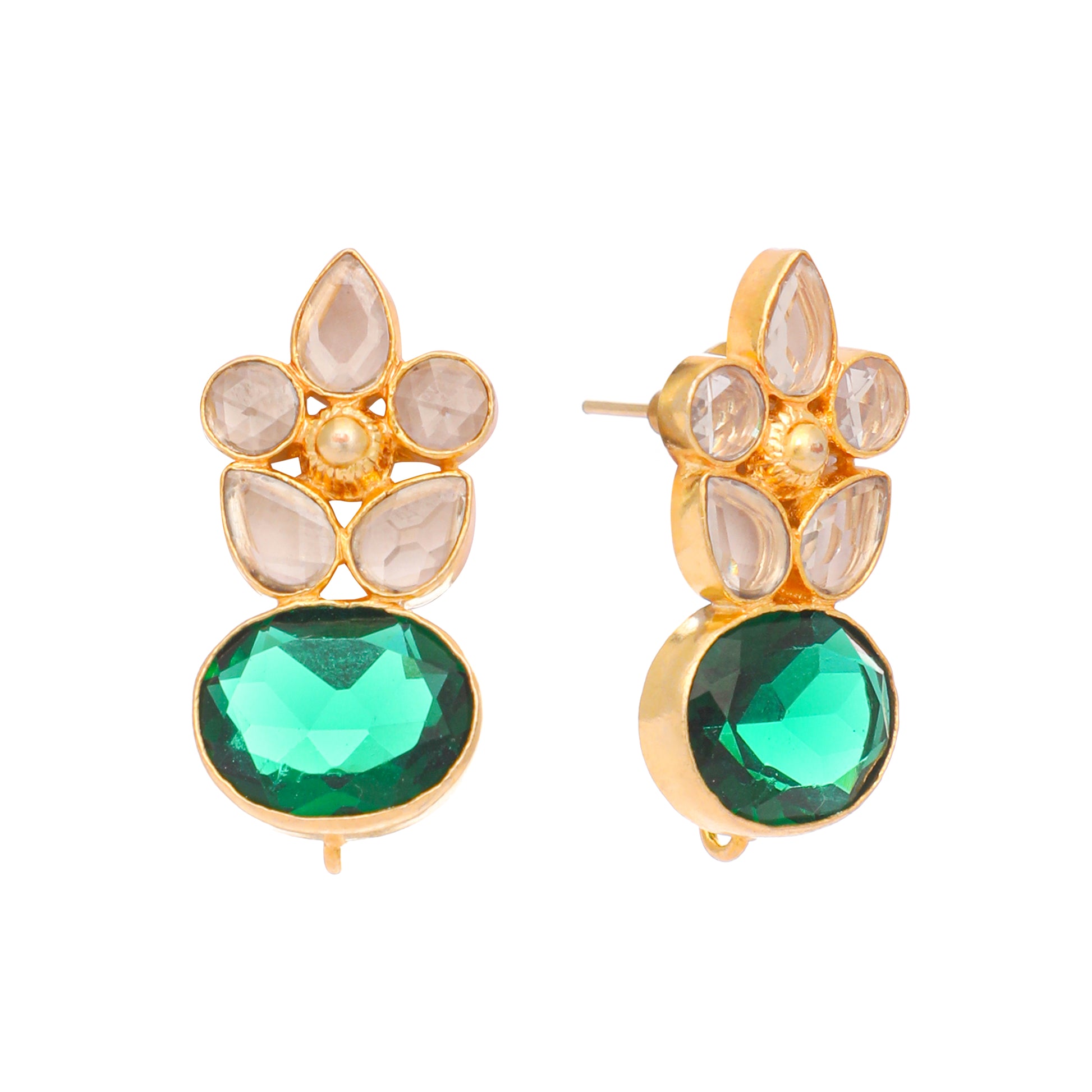 22K Gold Plated Verdant Bloom Studs