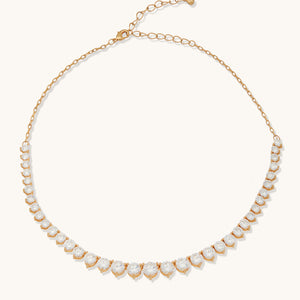 CZ Solitaire Delicate Necklace Set
