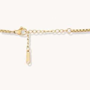 Gold-toned Geometric Pendant Necklace