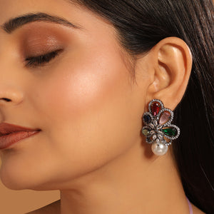 ColorBurst Pearl Ball Earrings
