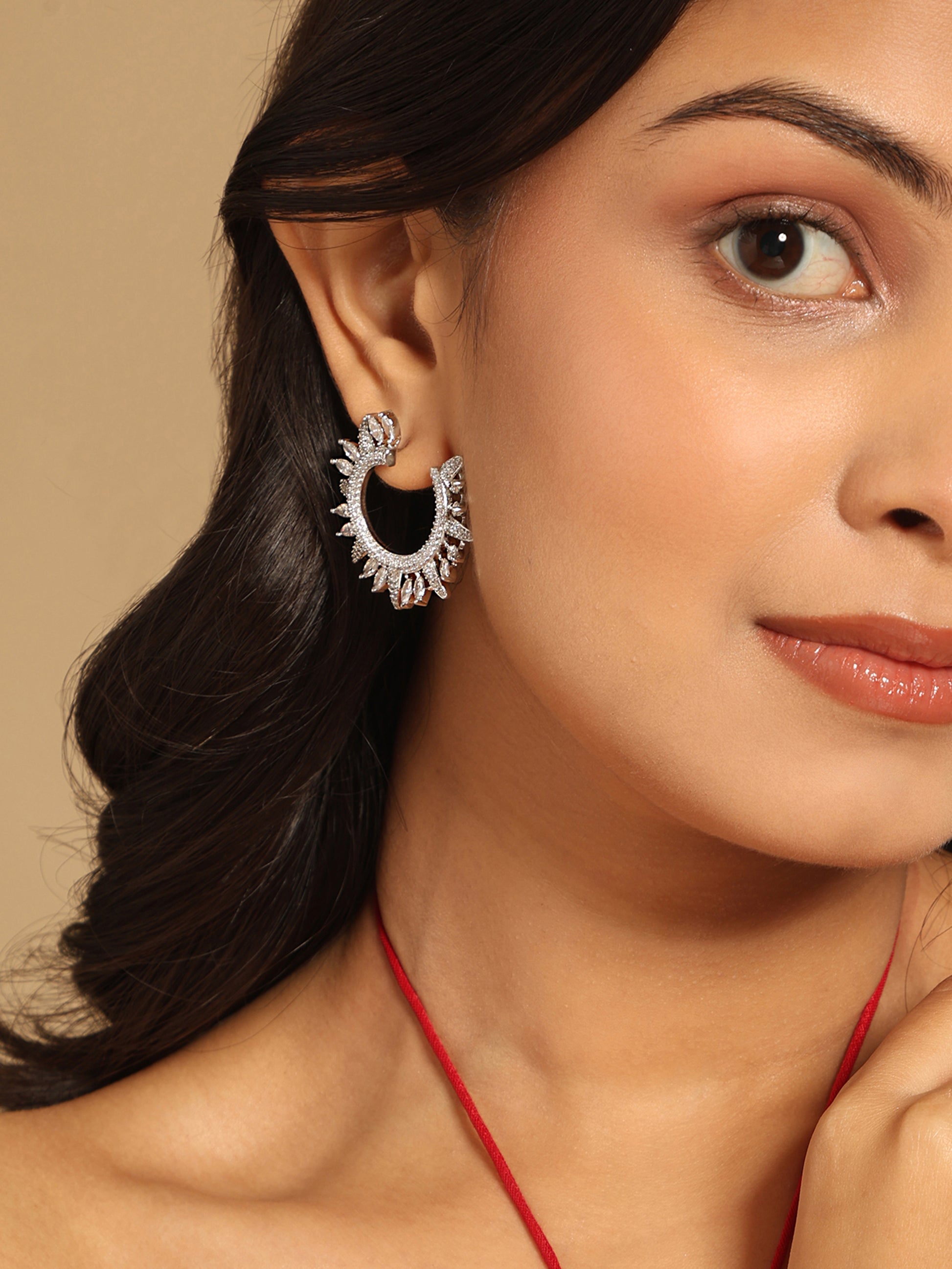 Leafy Brilliance Anti Tarnish Studs