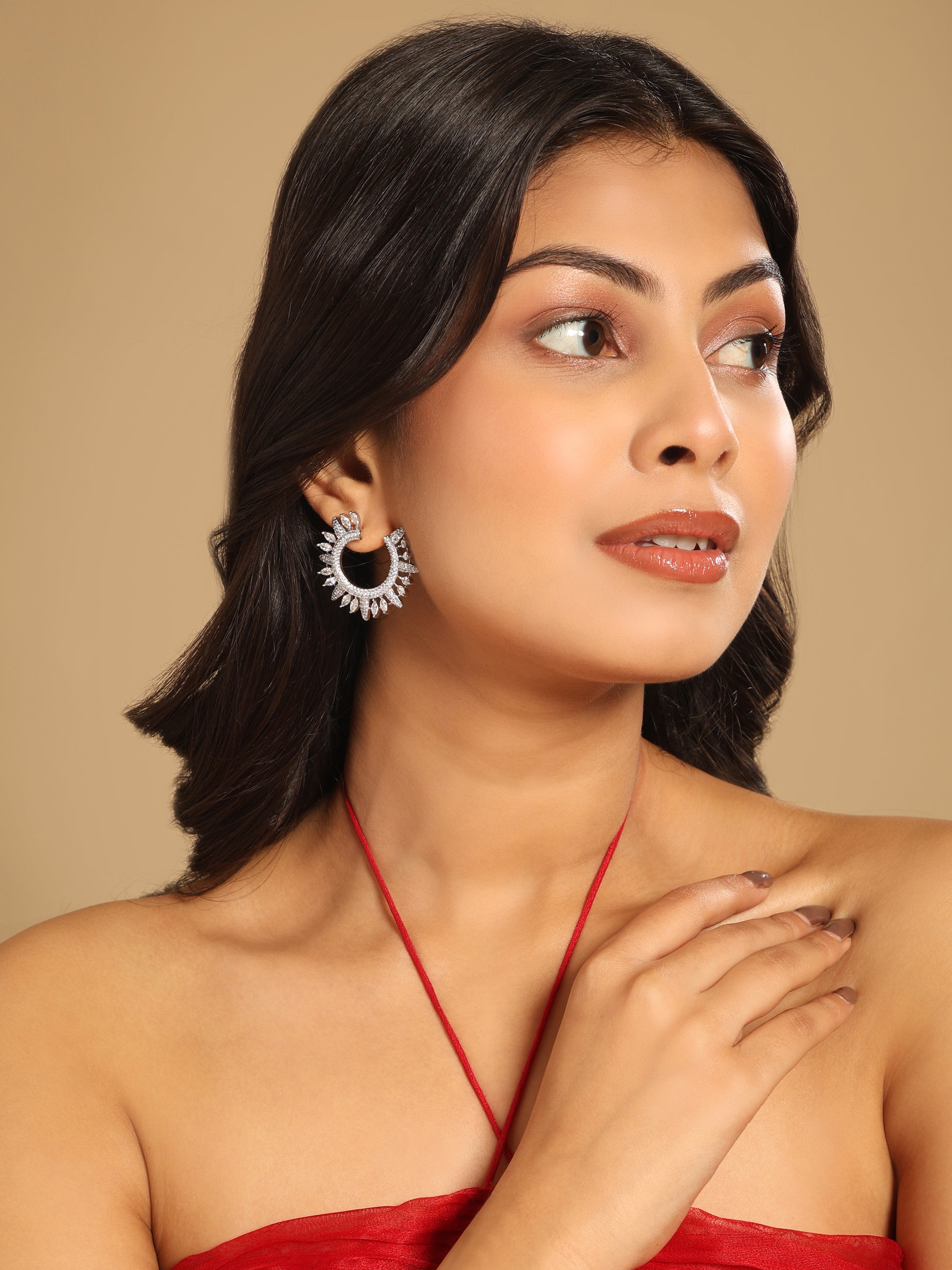 Leafy Brilliance Anti Tarnish Studs